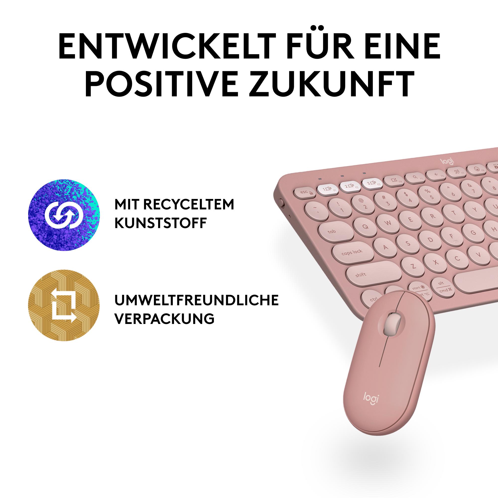 Logitech Maus Pebble 2 M350s / 910-007014 Pink
