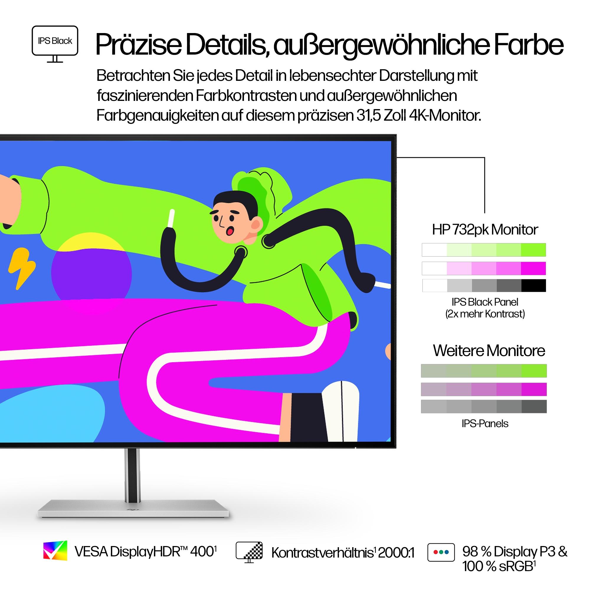 HP Monitor 732pk / 8Y2K9AA#ABB Nero, argento 80 cm (31,5")