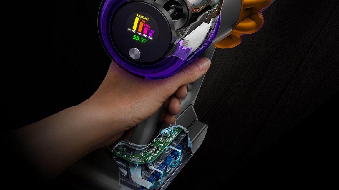 Dyson Aspirateur à main V15s Detect Submarine / 494724-01 Nickel, jaune