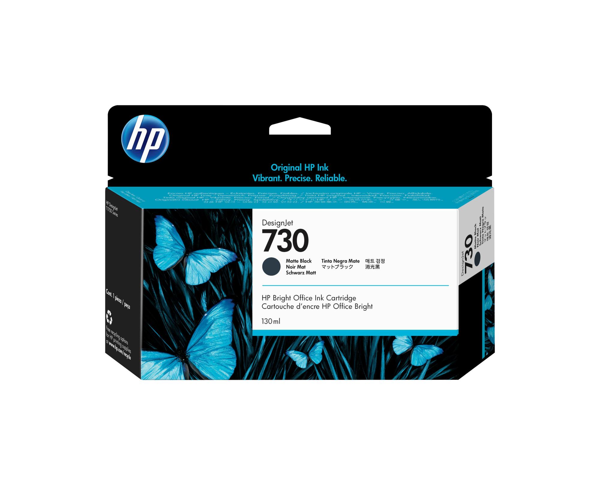 HP Tinta 730 / P2V65A Negro mate