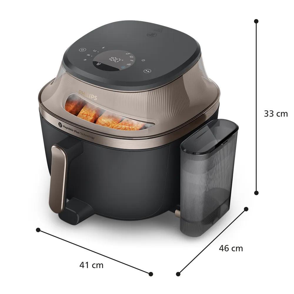 Philips Heißluft Fritteuse Series 5000 / NA547/07 Schwarz, Gold