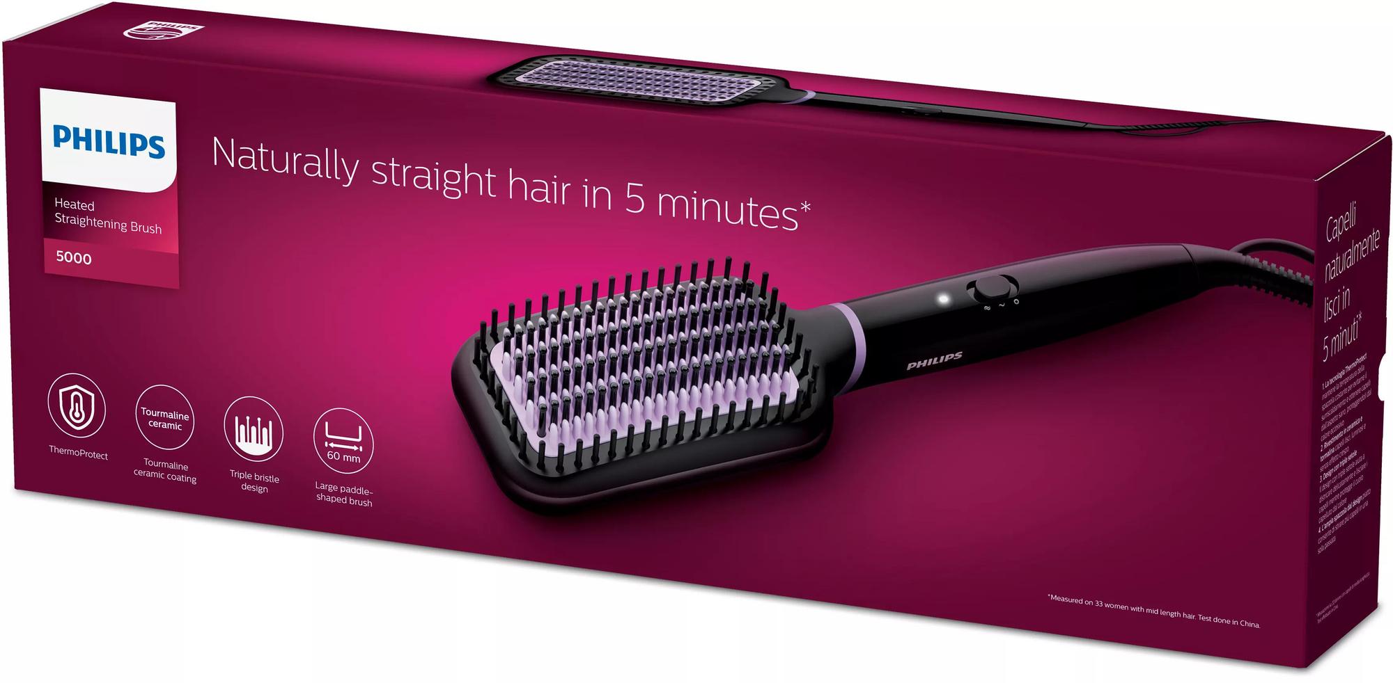 Philips Dampfbürste StyleCare Essential / BHH880/00 Schwarz, Pink Standard