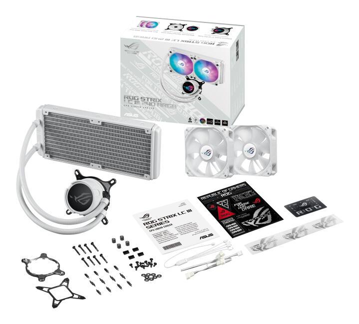 ASUS Refrigeración por agua ROG Strix LC III 240 ARGB / 90RC00S2-M0UAY0 Blanco L