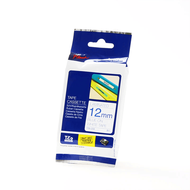 Brother Ruban encreur TZE-233 Bleu sur blanc