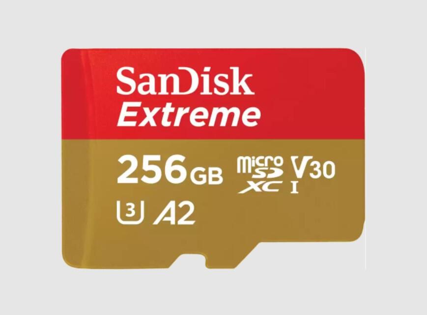 SanDisk Micro SD-Karte Extreme 256GB V30 / SDSQXAV-256G-GN6MA Rot S