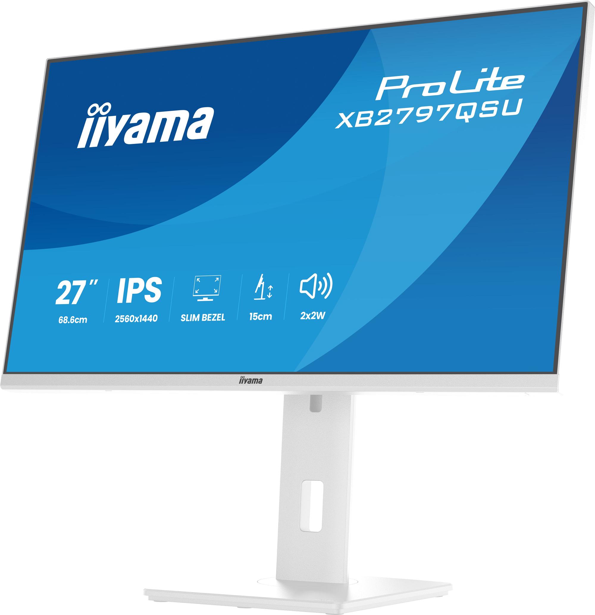 iiyama Monitor ProLite XB2797QSU / XB2797QSU-W1 Weiß 68,6 cm (27")