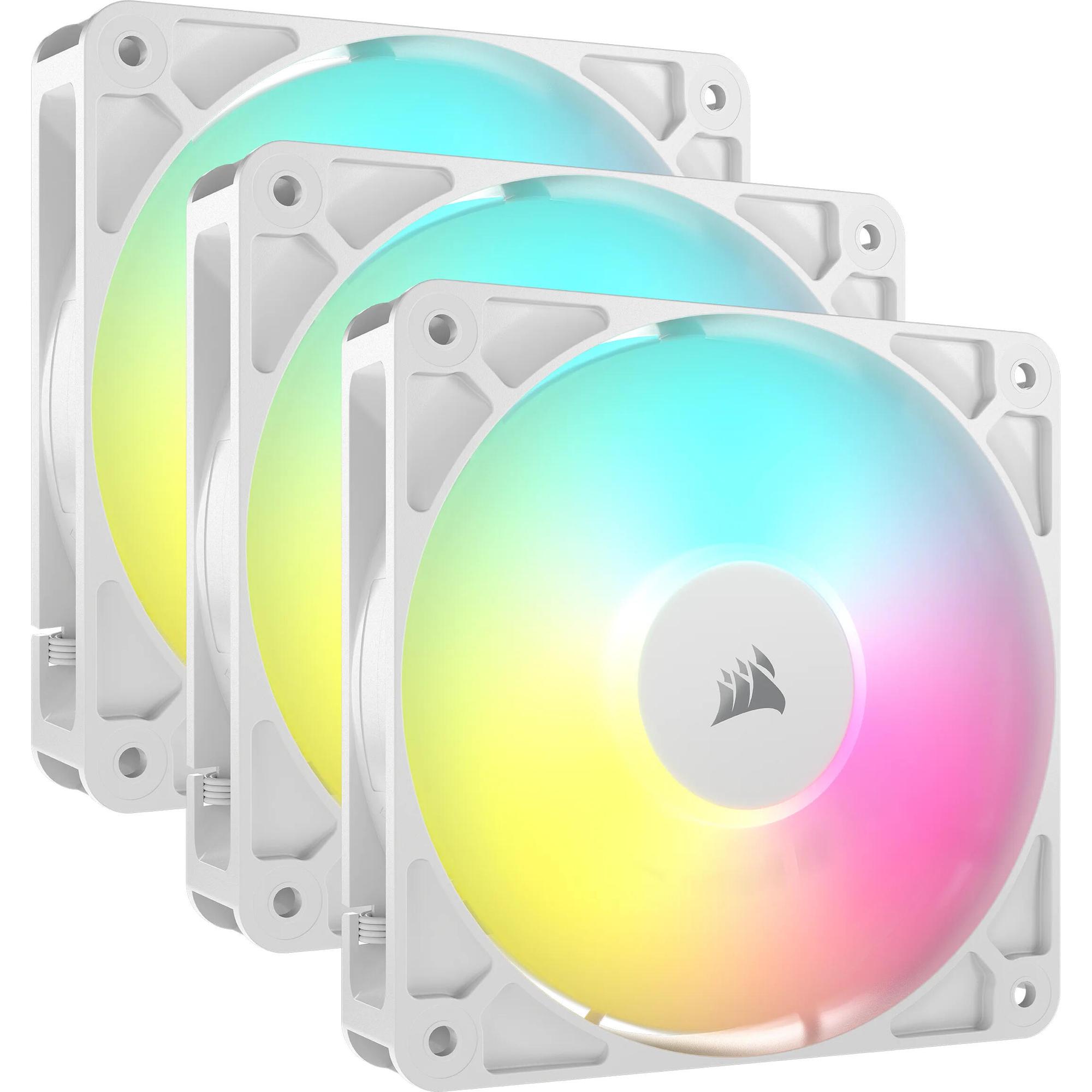 Corsair Ventilador RS120 ARGB / CO-9050185-WW Blanco 3-Pack