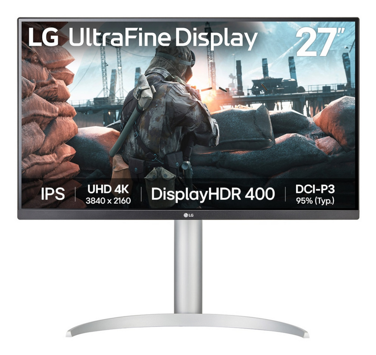 LG Moniteur 27UP650K-W / 27UP650K-W.AEU  Argent/noir (27 ")