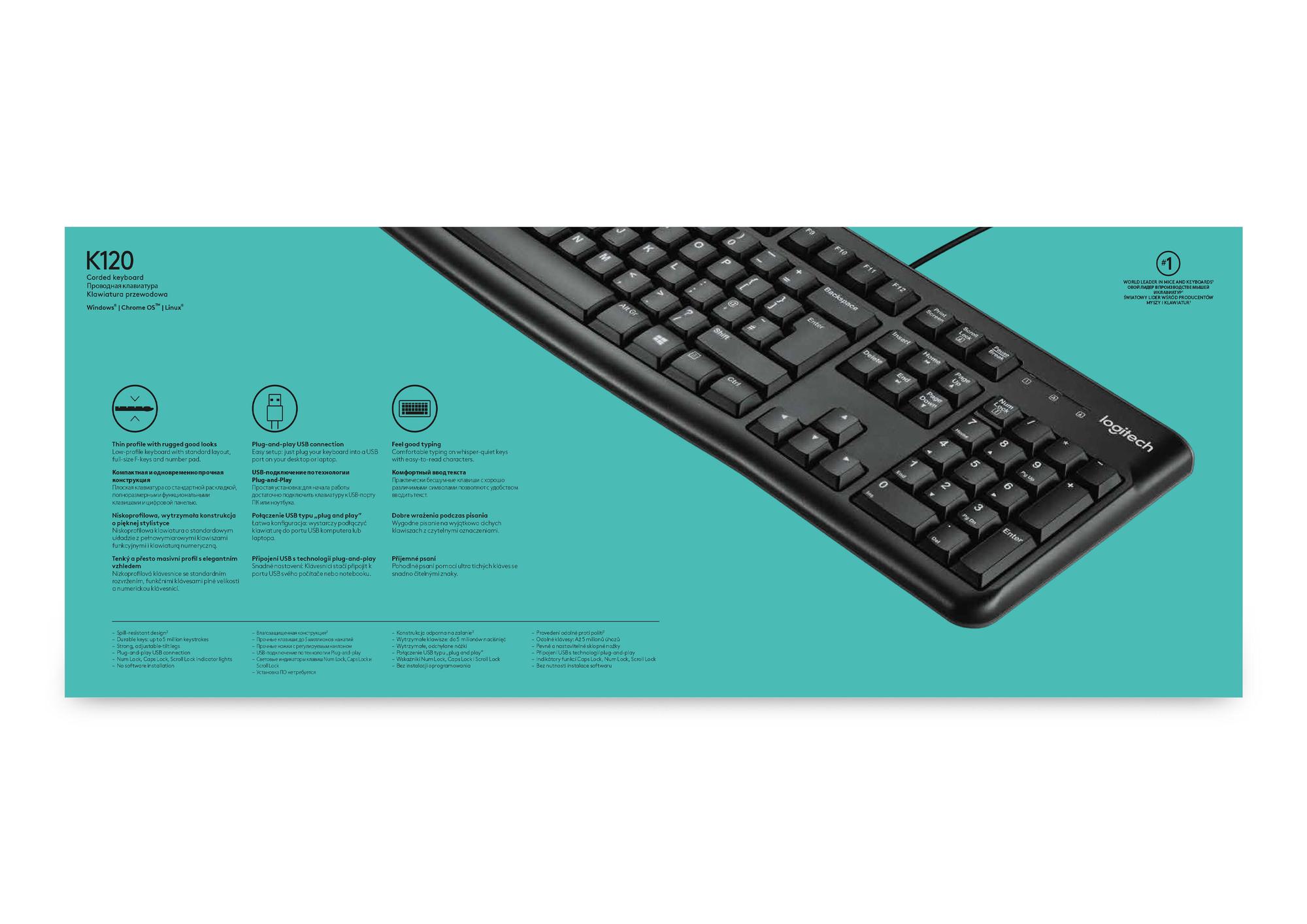 Logitech Tastatur K120 Business / 920-002479 Schwarz