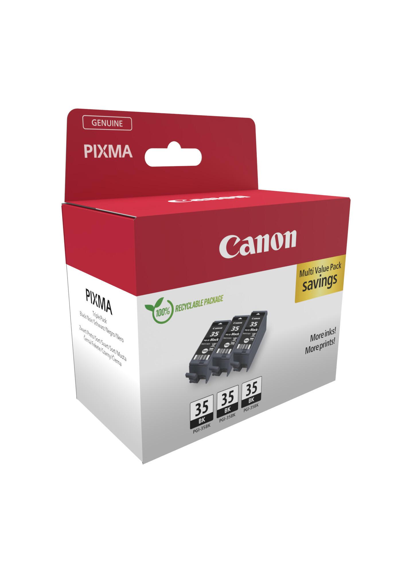 Canon Tinte PGI-35 / 1509B028 Schwarz 3-Pack