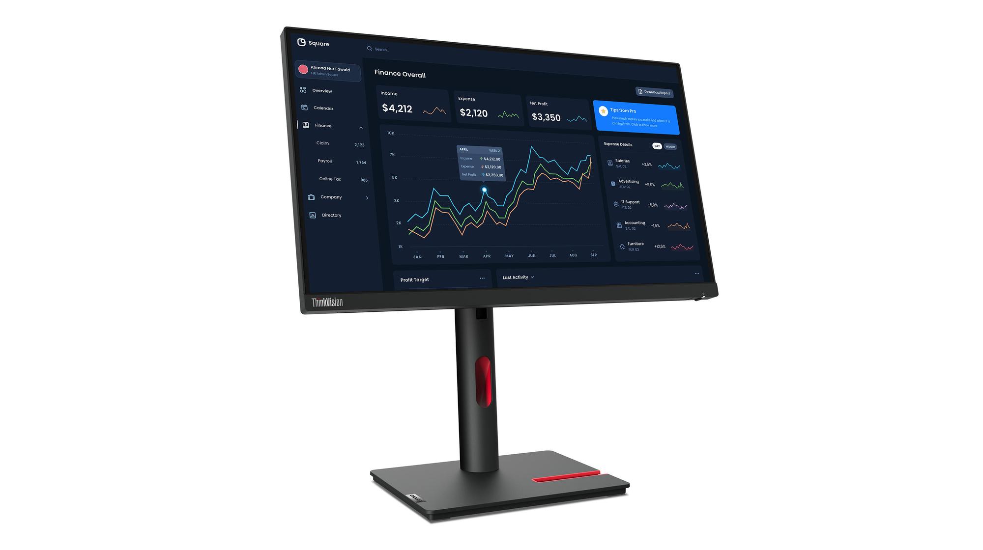 Lenovo Monitor T22i-30 / 63B0MAT6EU Negro 54,6 cm (21,5")