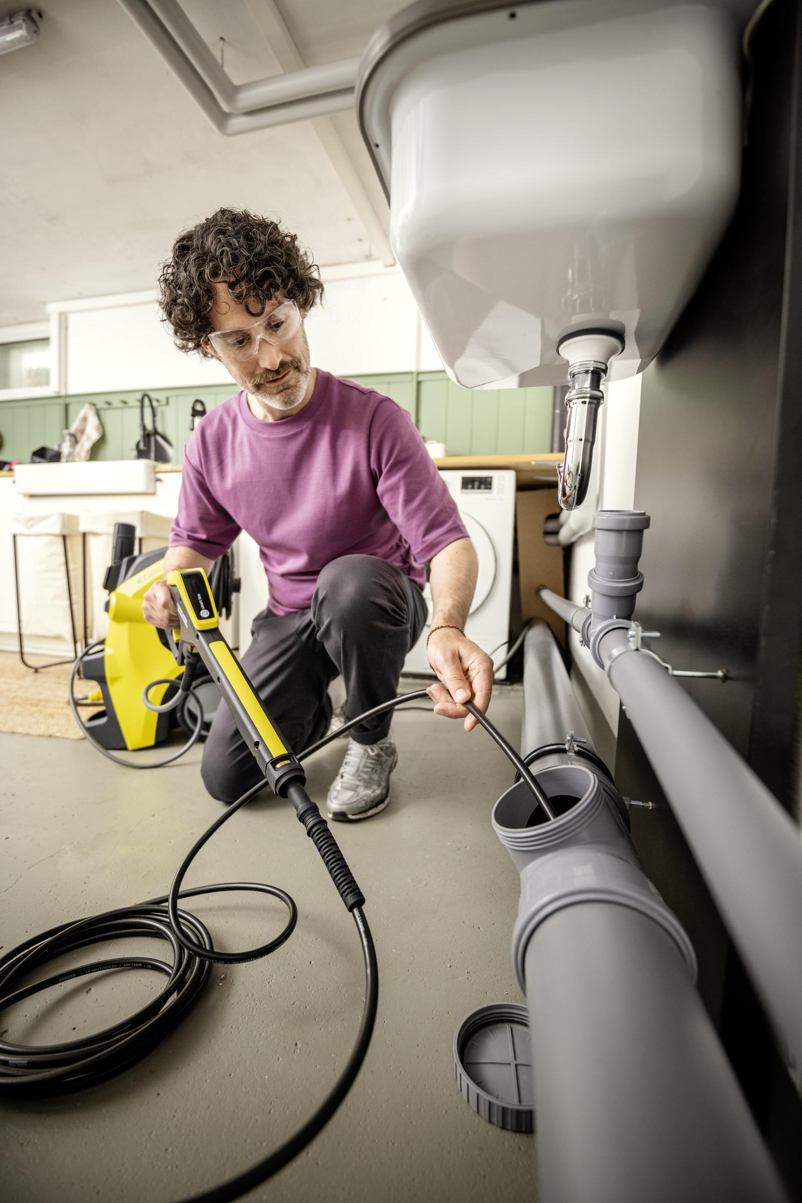 Kärcher Reinigungsmaschinenzubehör Rohrreinigungs-Set 15 m, PC 15 / 2.644-492.0 Schwarz