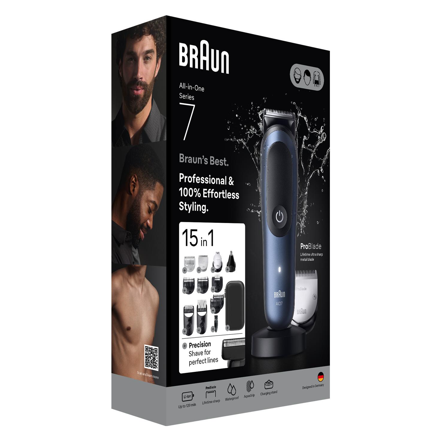Braun Shaver Series 7 All-in-One AIO7580 / 245043 Black, blue