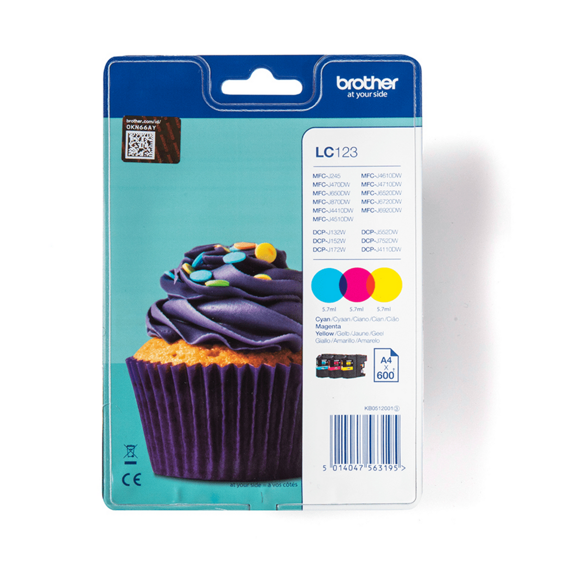 Brother Ink LC-123RBWBP / LC123RBWBP C,M,Y Multipack in Blister