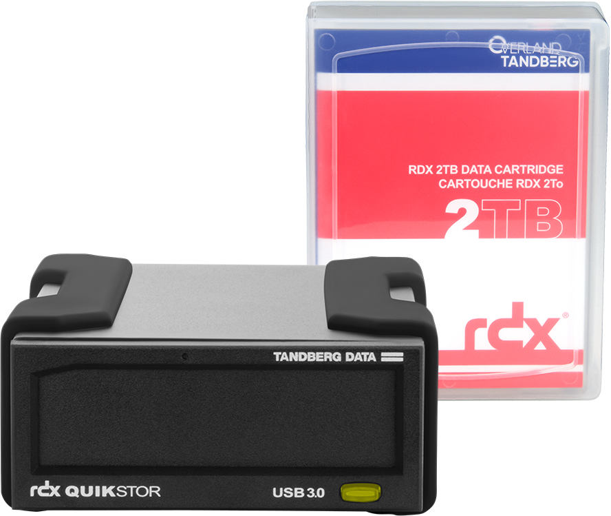Tandberg Data Drive QuikStor RDX Extern mit 2TB Kassette / 8865-RDX Black Multipack