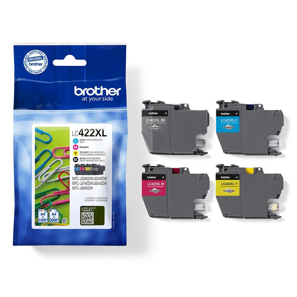 Brother Encre LC-422XLVAL / LC422XLVAL BK,C,M,Y XL Multipack