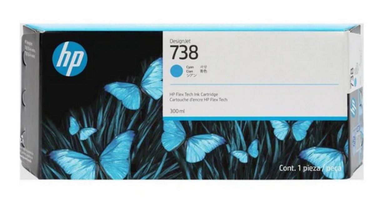 HP Ink 738M / 676M9A Cyan XL