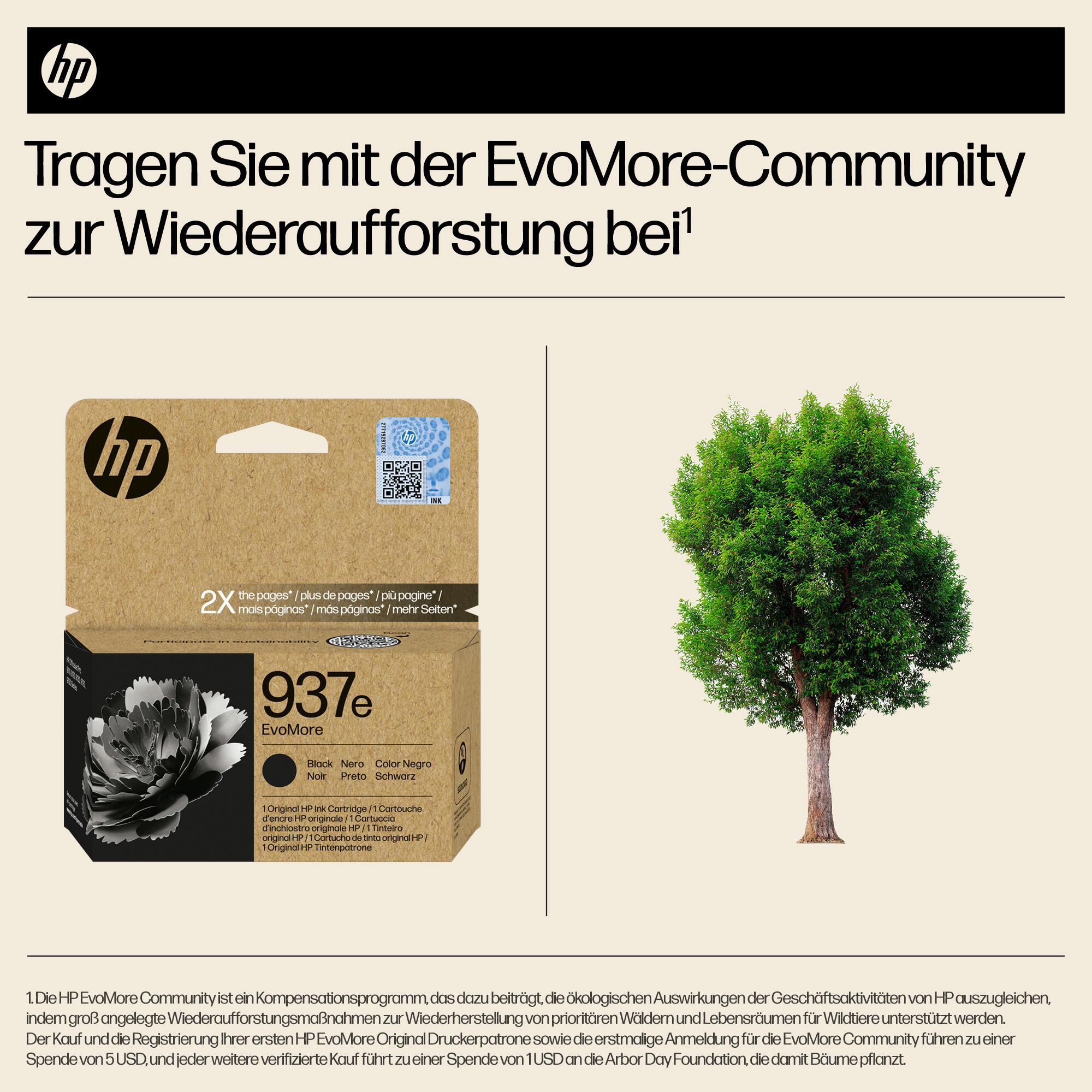 HP Ink 937E / 4S6W9NE Black XL