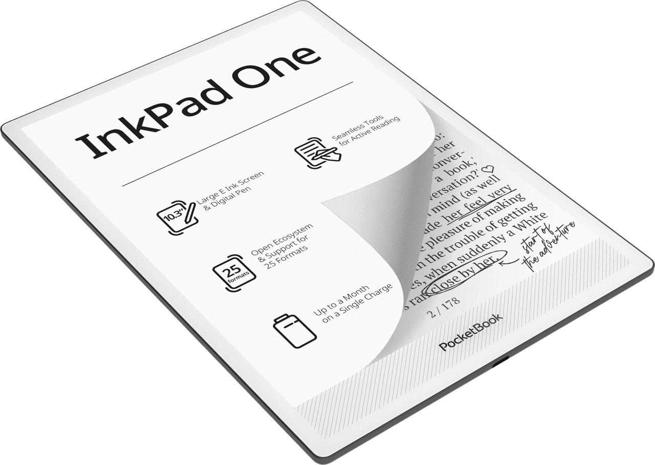 PocketBook eBook-Reader InkPad One EU / PB1030-8-WW Schwarz 26,2 cm (10.3")