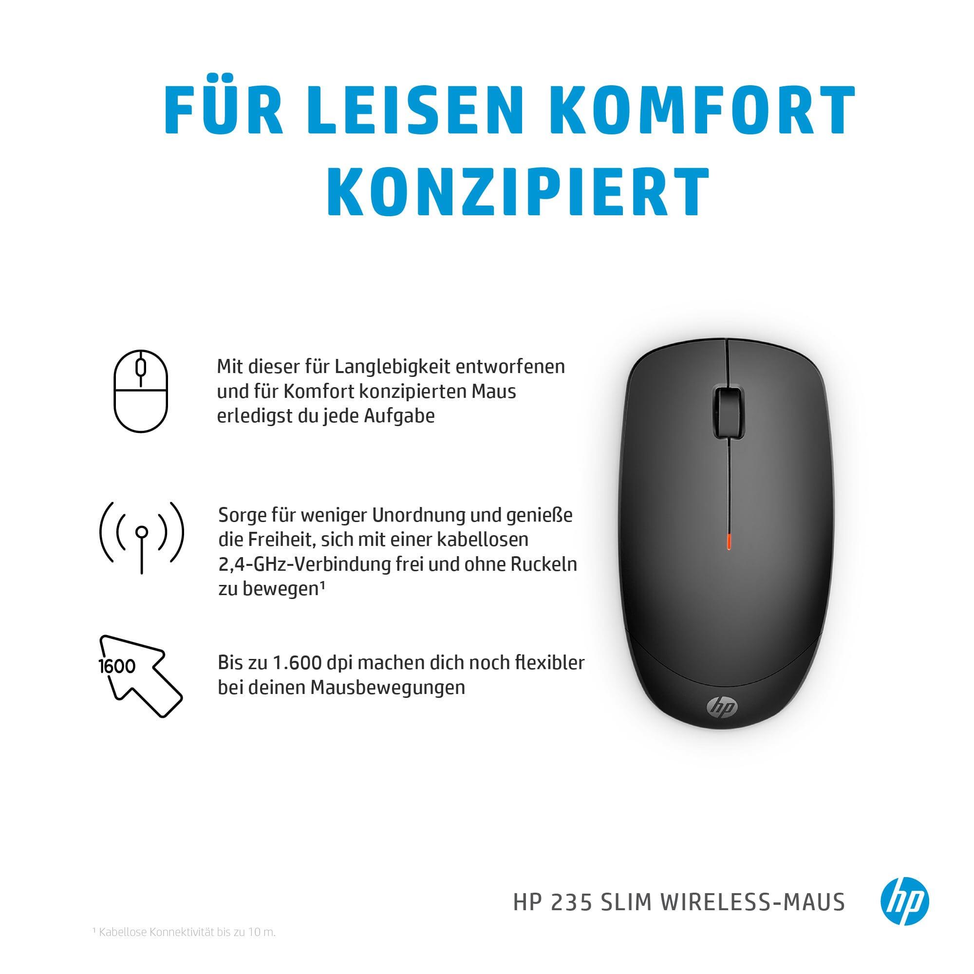 HP Maus 235 Slim / 4E407UT#AC3 Schwarz S