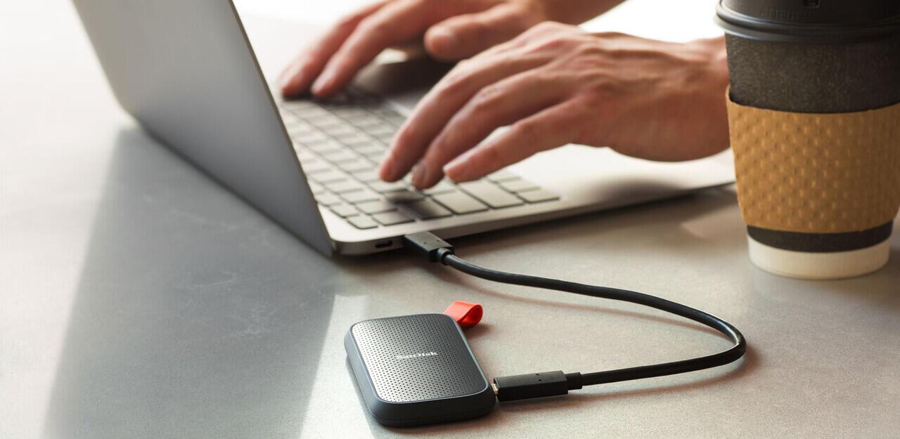 SanDisk SSD externe Portable 480GB / SDSSDE30-480G-G25 Bleu