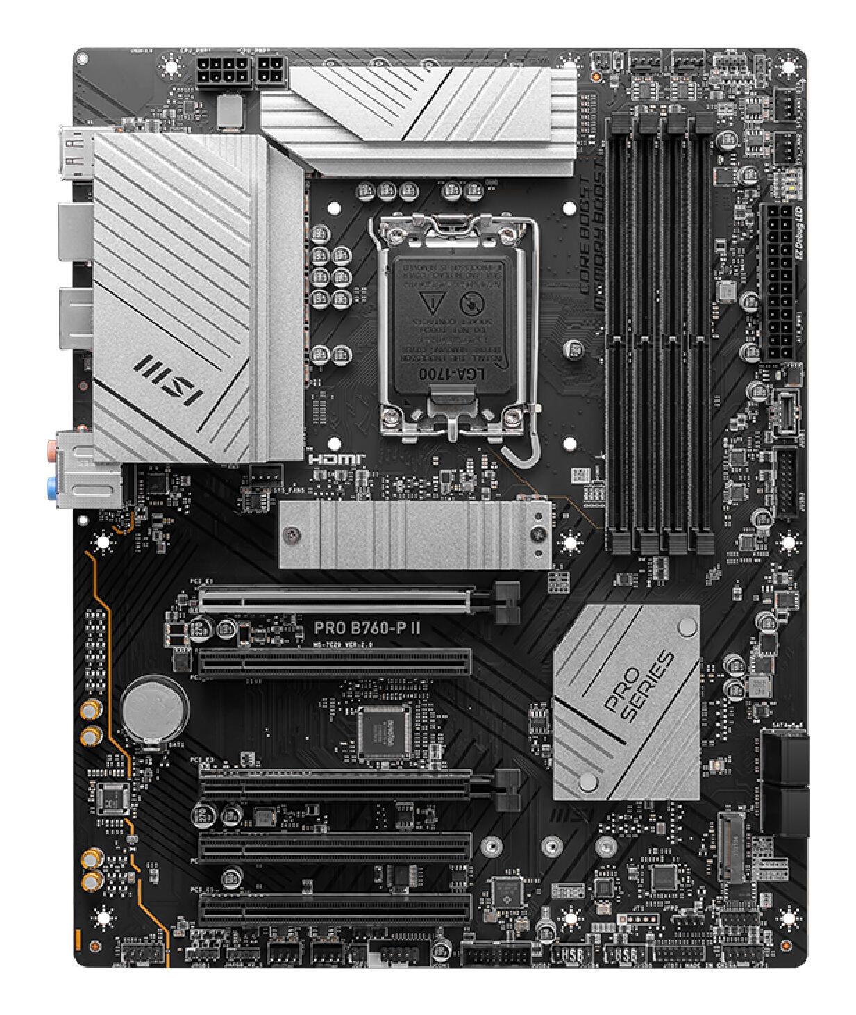 MSI Mainboard PRO B760-P II / 7E29-002R Black, silver