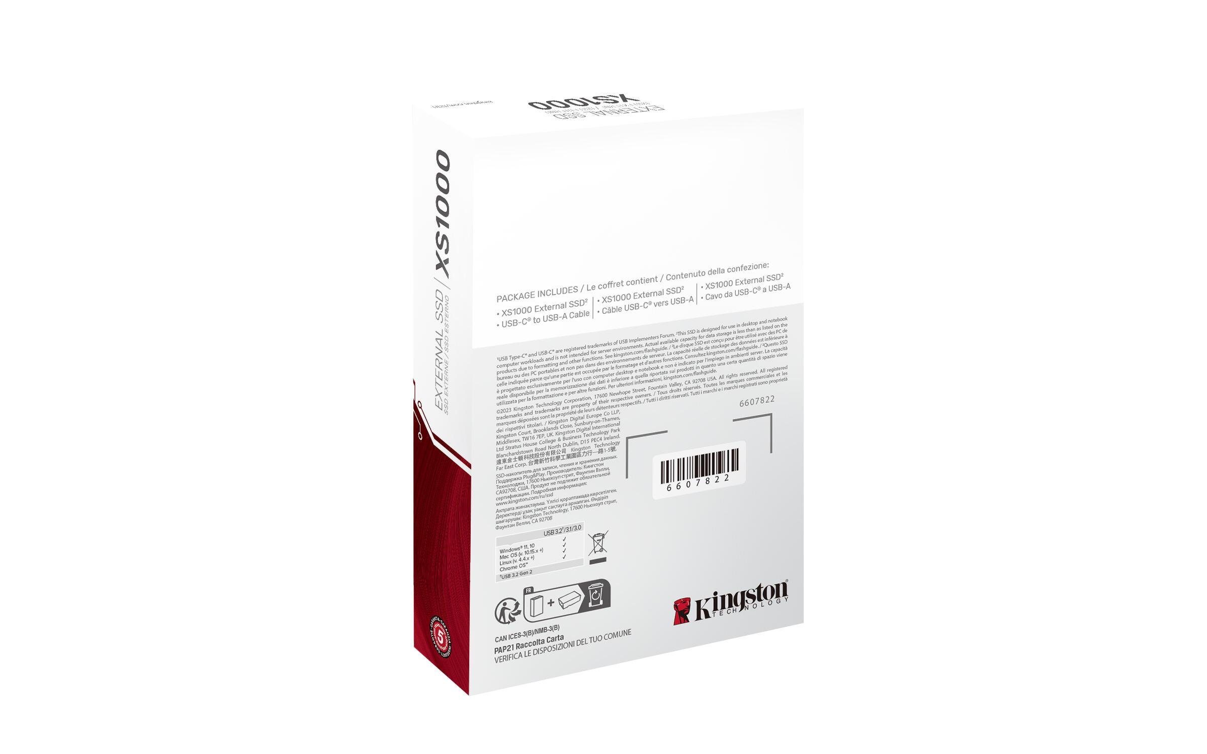 Kingston SSD esterno XS1000 1TB / SXS1000/1000G Nero