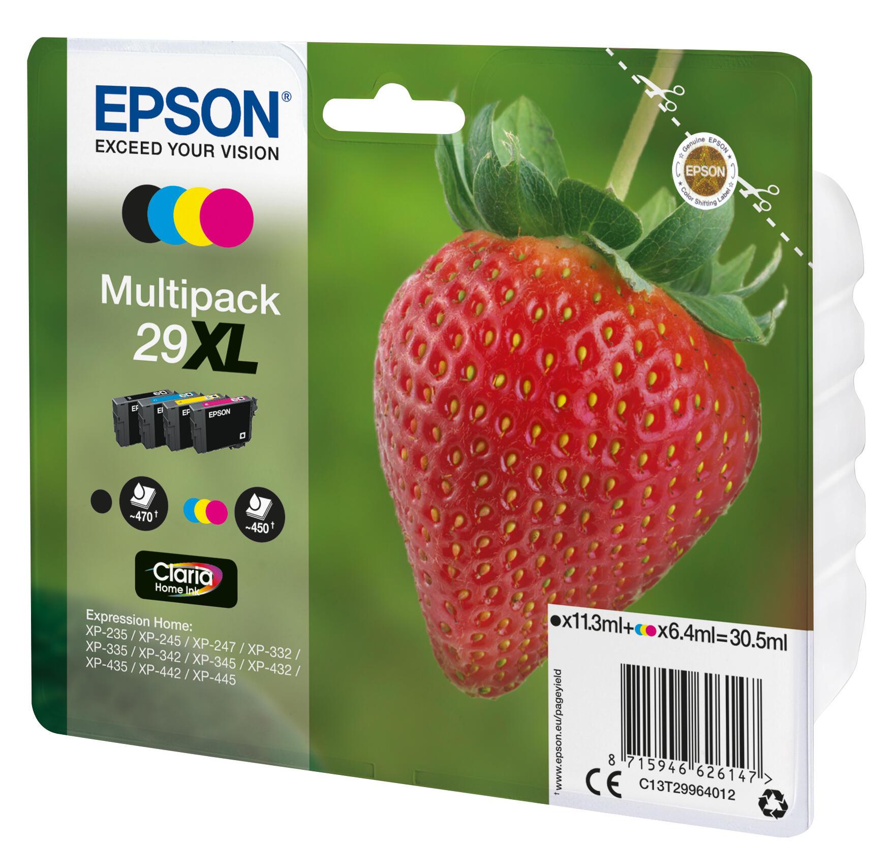 Epson Encre 29XL / C13T29964012 BK,C,M,Y XL Multipack