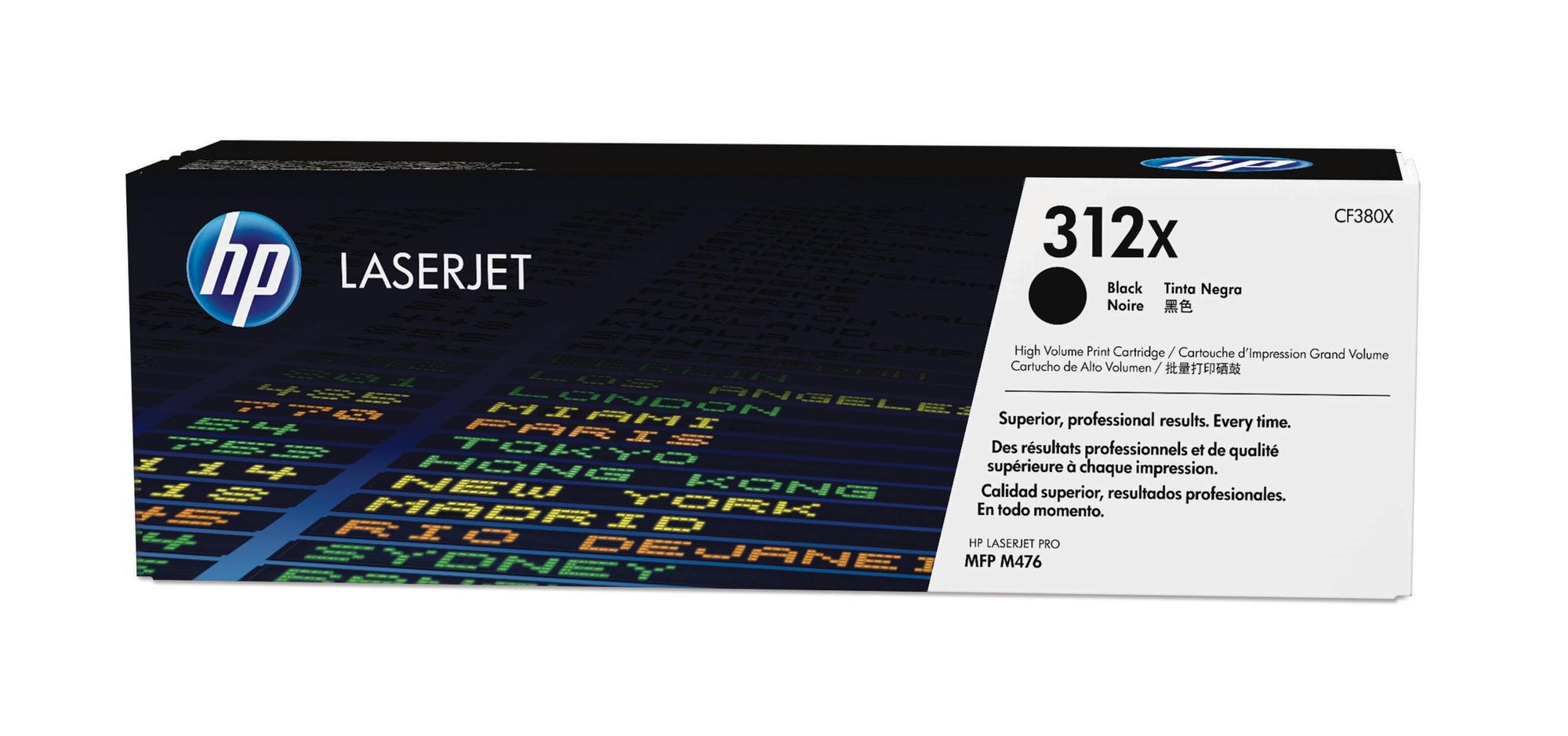 HP Tóner 312X / CF380X Negro XL