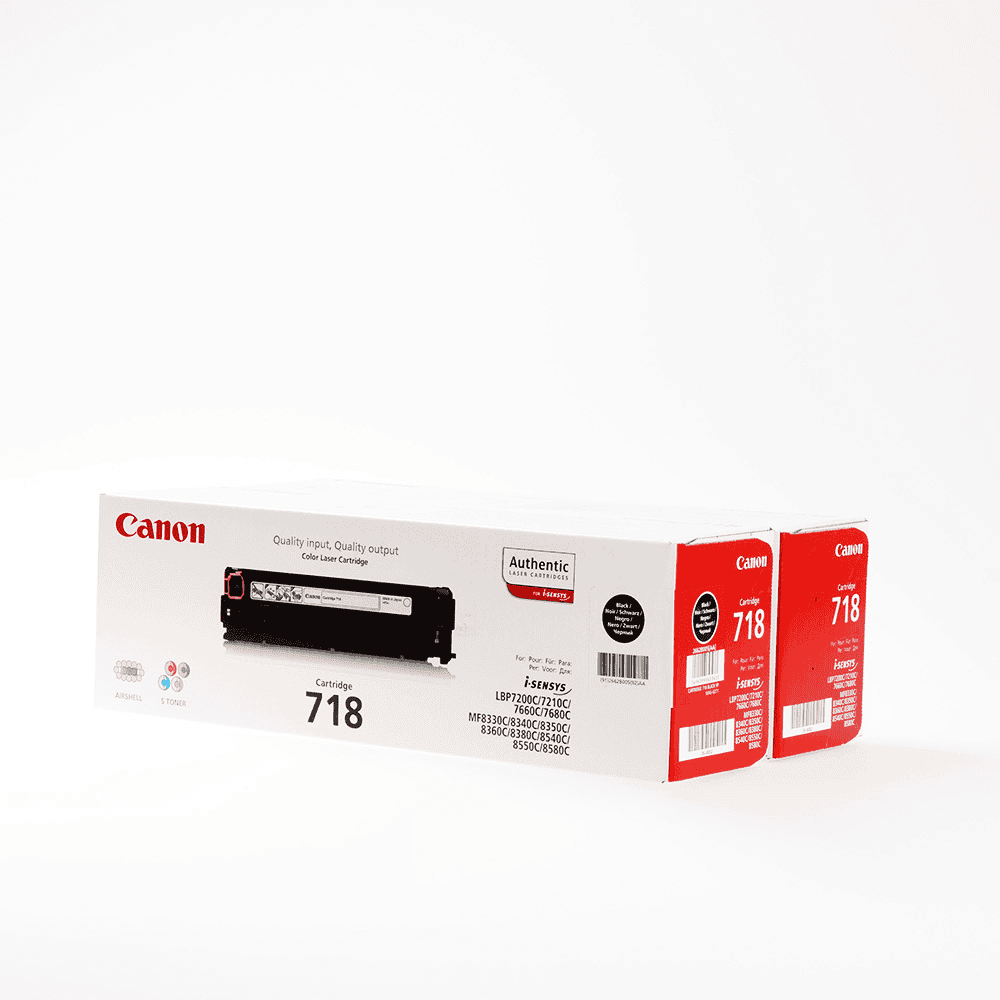 Canon Toner 718 / 2662B005 Schwarz Doppelpack