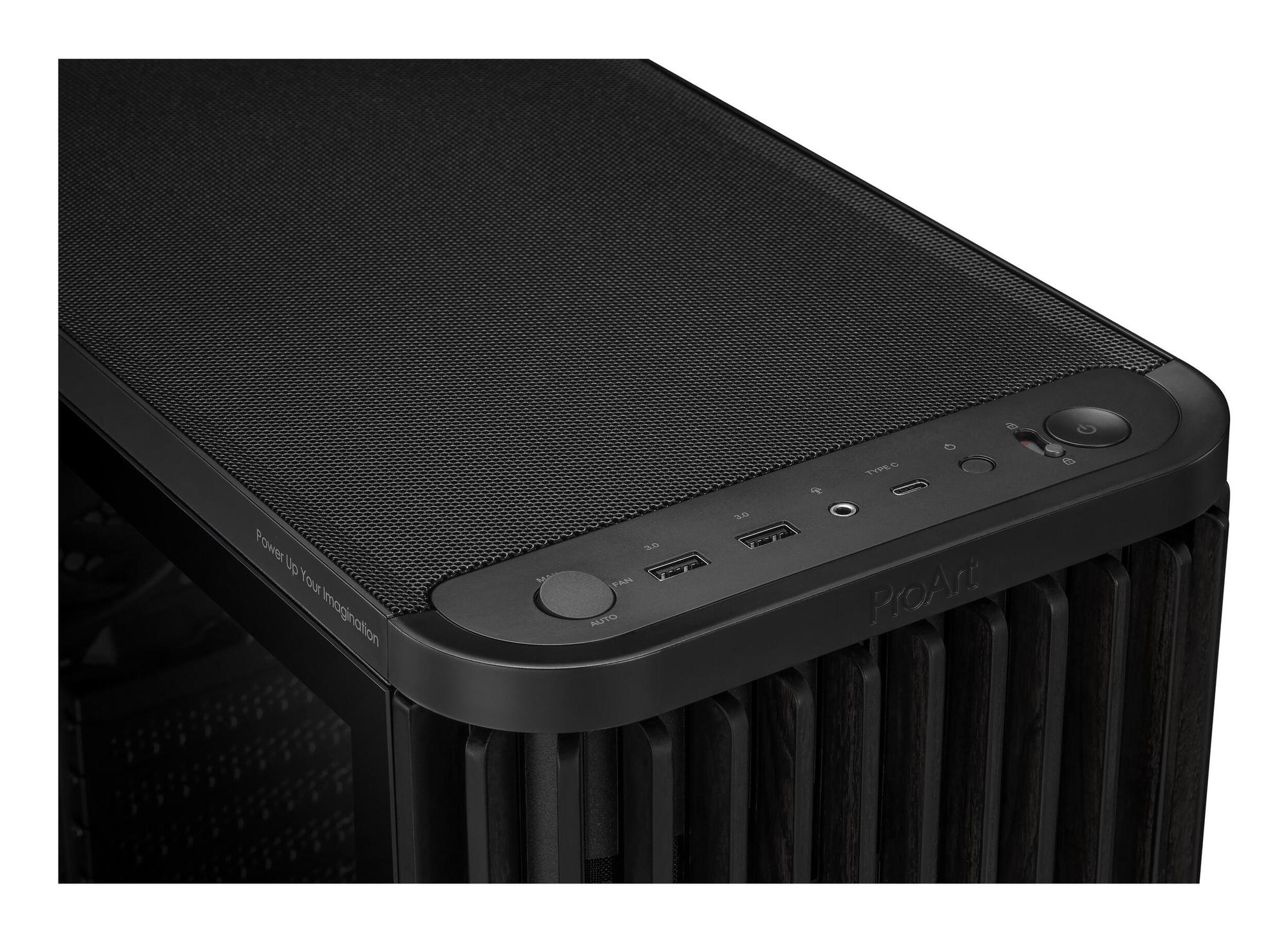 ASUS PC case ProArt PA401 Wood Ed. mit Glass / 90DC00M0-B39000 Black
