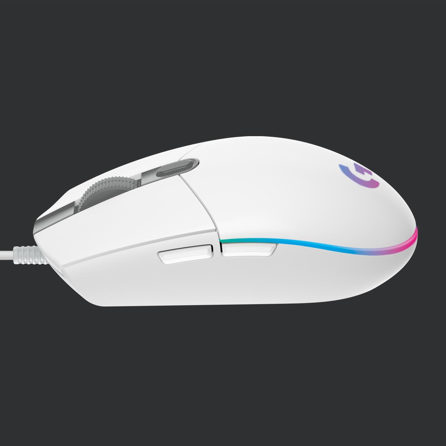 Logitech Ratón G203 Lightsync / 910-005797 Blanco