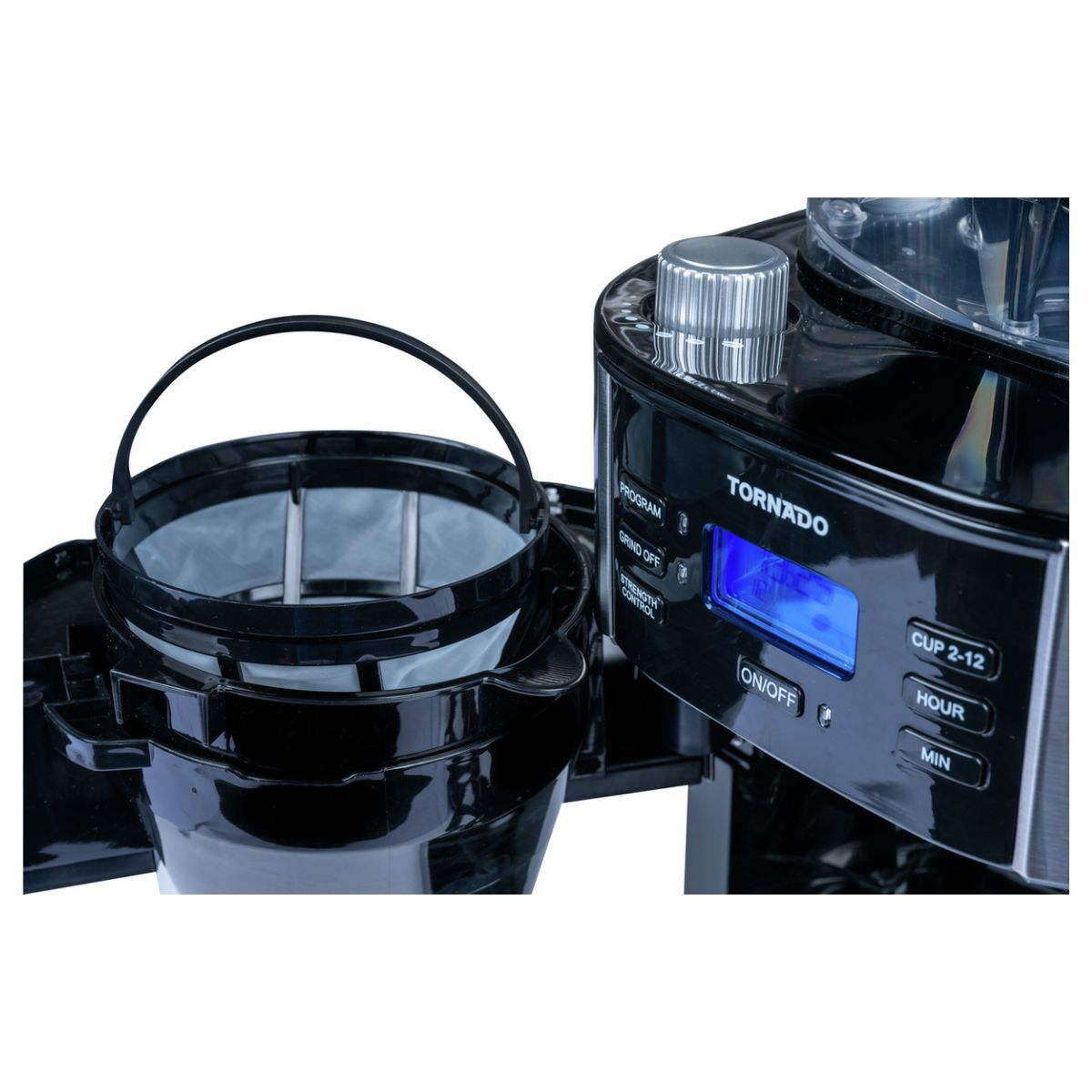 Tornado Filterkaffeemaschine TCM1025A-GS Edelstahl und Schwarz