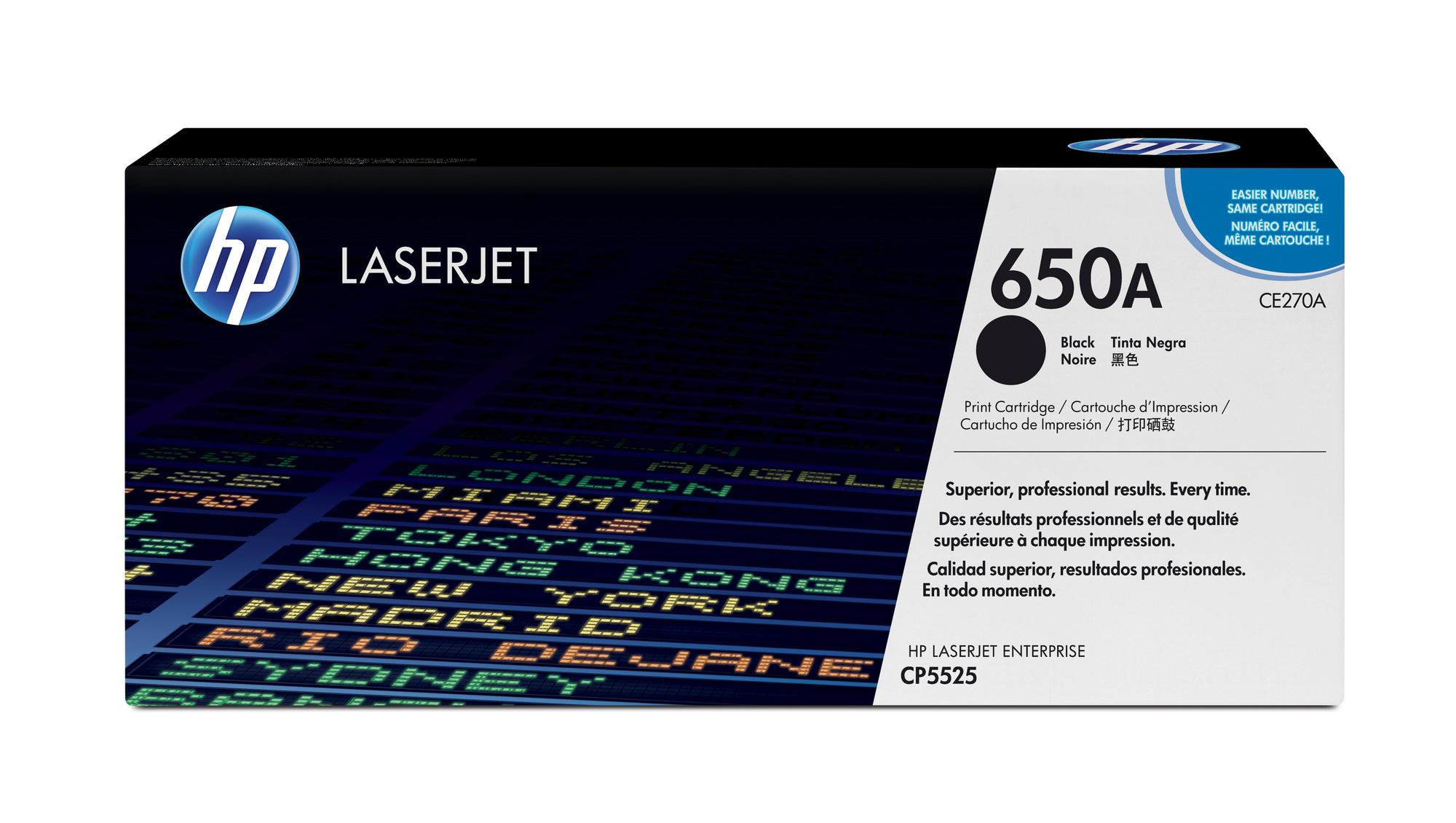 HP Toner 650A / CE270A Black Standard