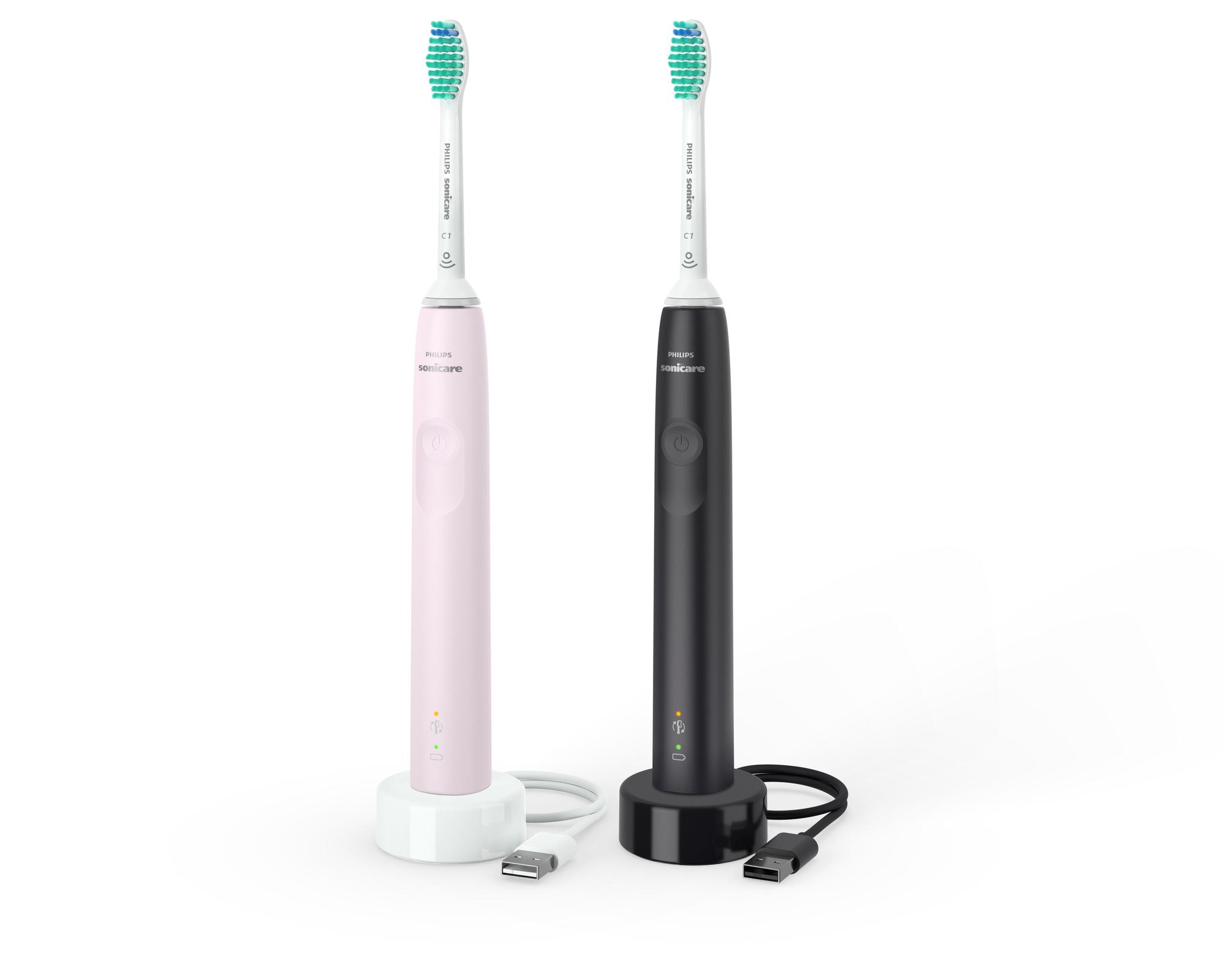 Philips Spazzolino da denti 3100 Series / HX3675/15 Nero, rosa