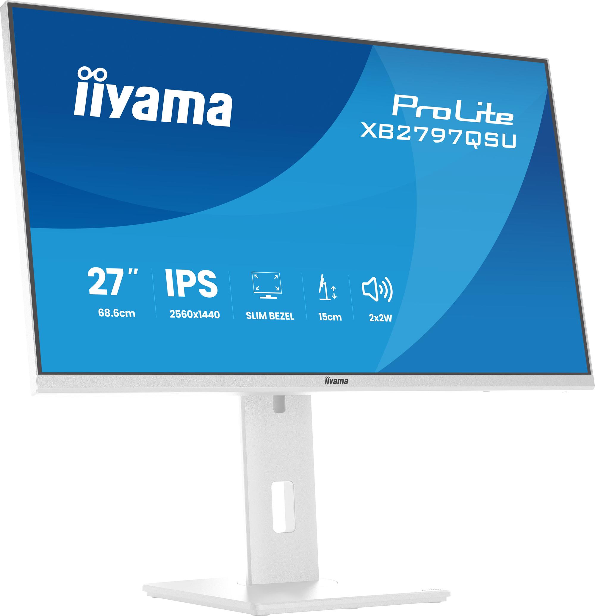 iiyama Monitor ProLite XB2797QSU / XB2797QSU-W1 Weiß 68,6 cm (27")