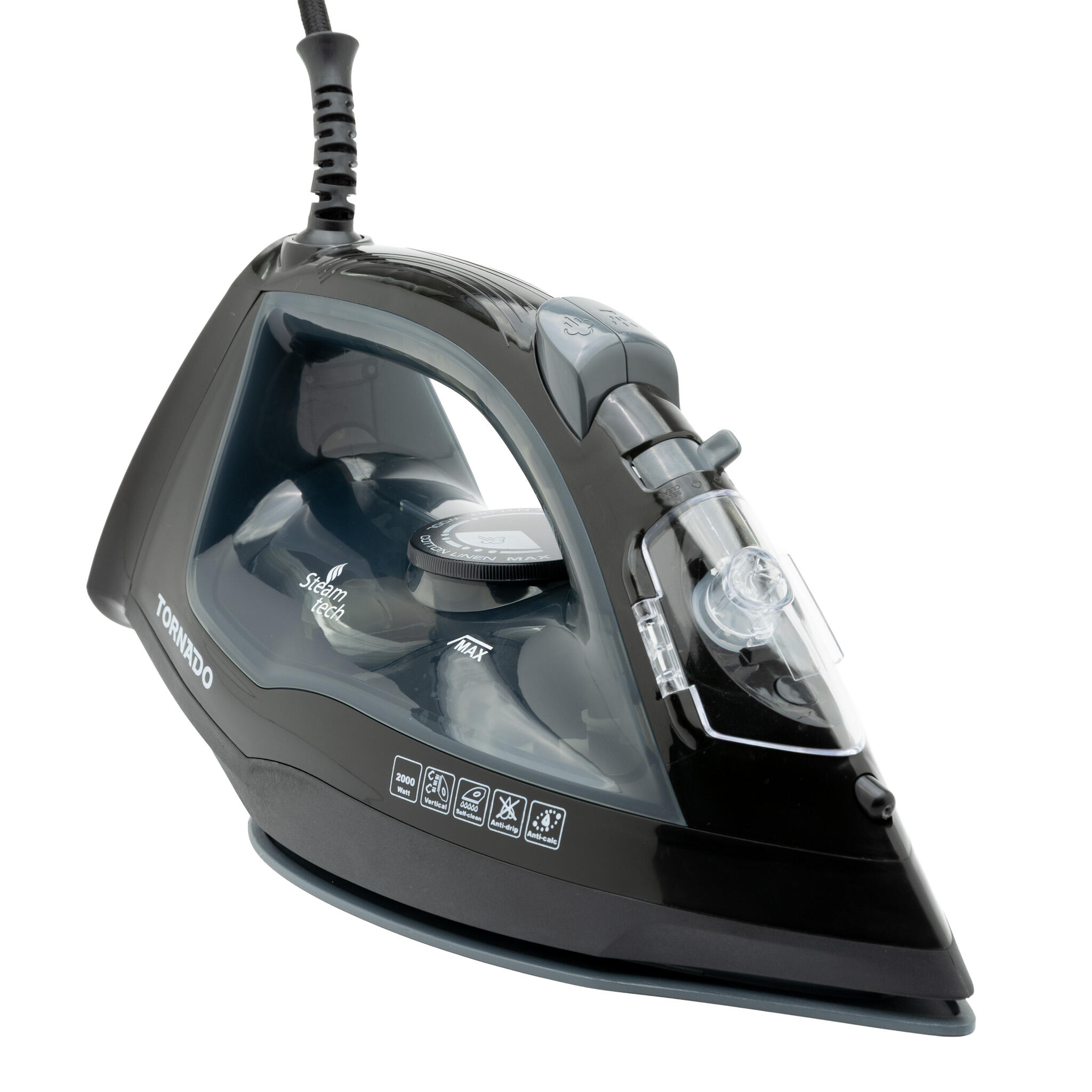 TORNADO Plancha de vapor TST-2000G Negro
