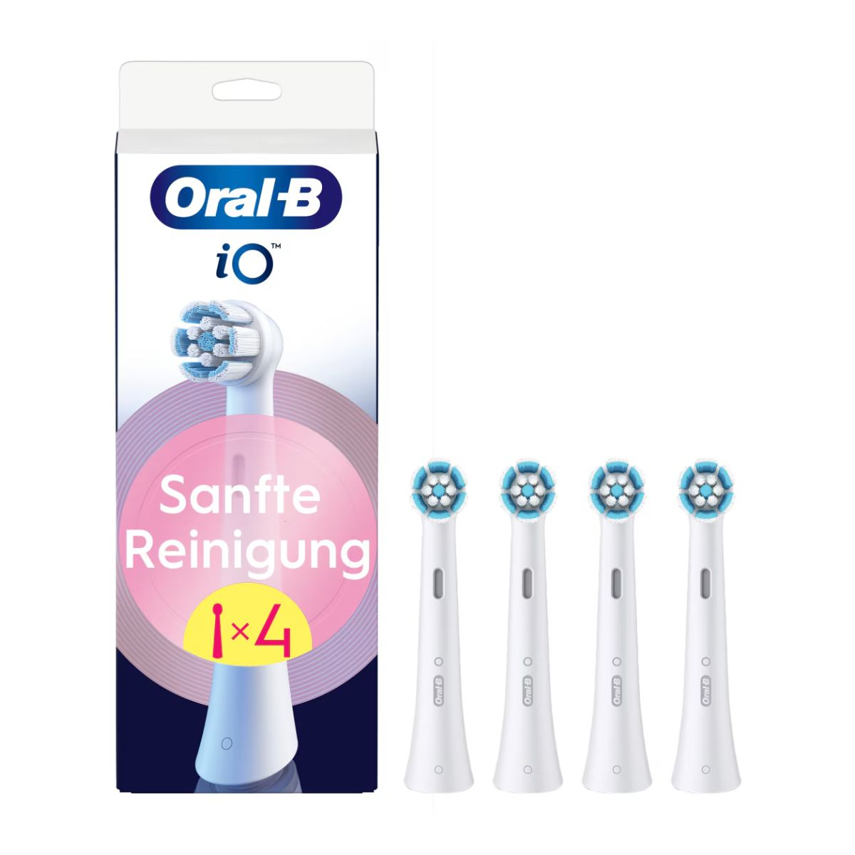 Oral-B Aufsteckzahnbürste iO Sanfte Reinigung / 8700216194877 Weiß 4-Pack