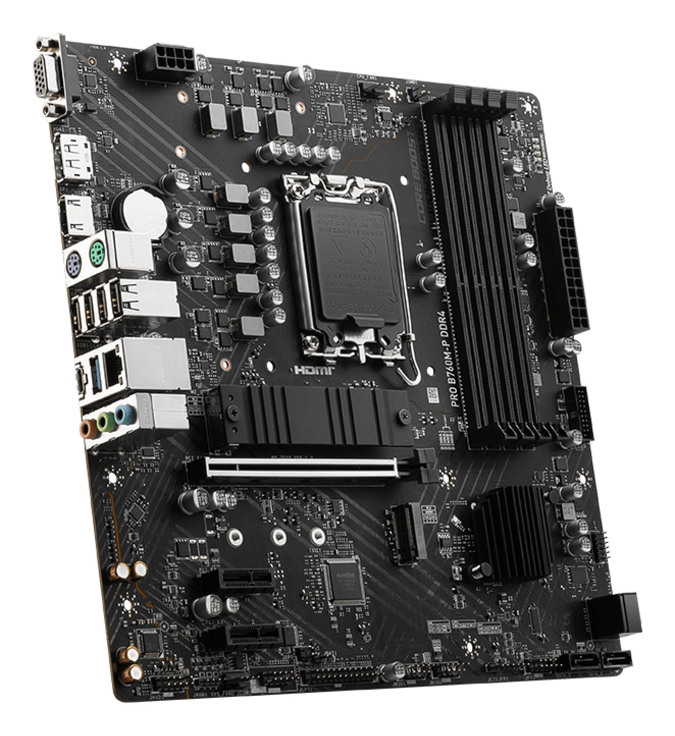MSI Mainboard PRO B760M-P DDR4 / 7E02-001R Black