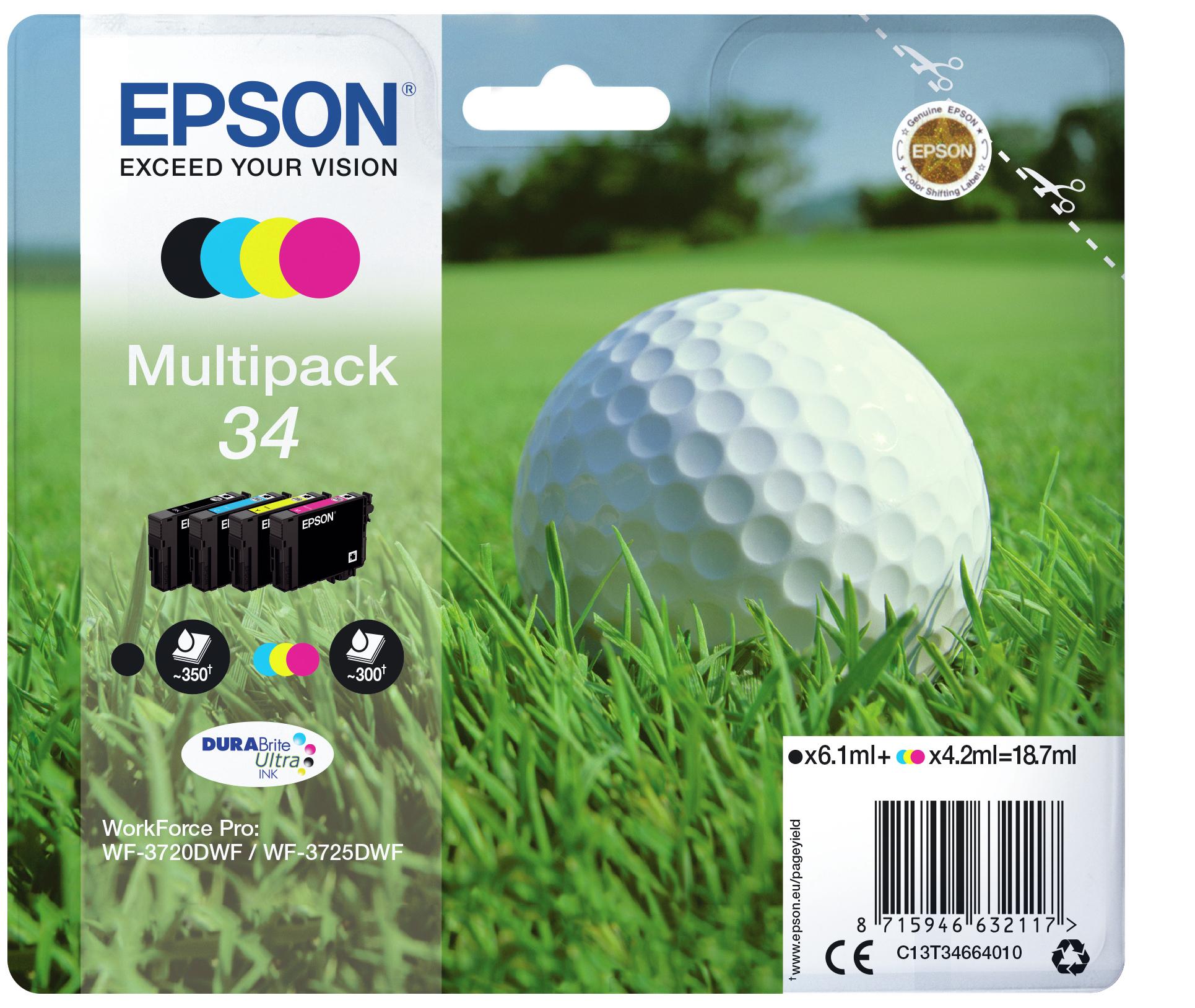 Epson Tinte 34 / C13T34664010 BK,C,M,Y Multipack