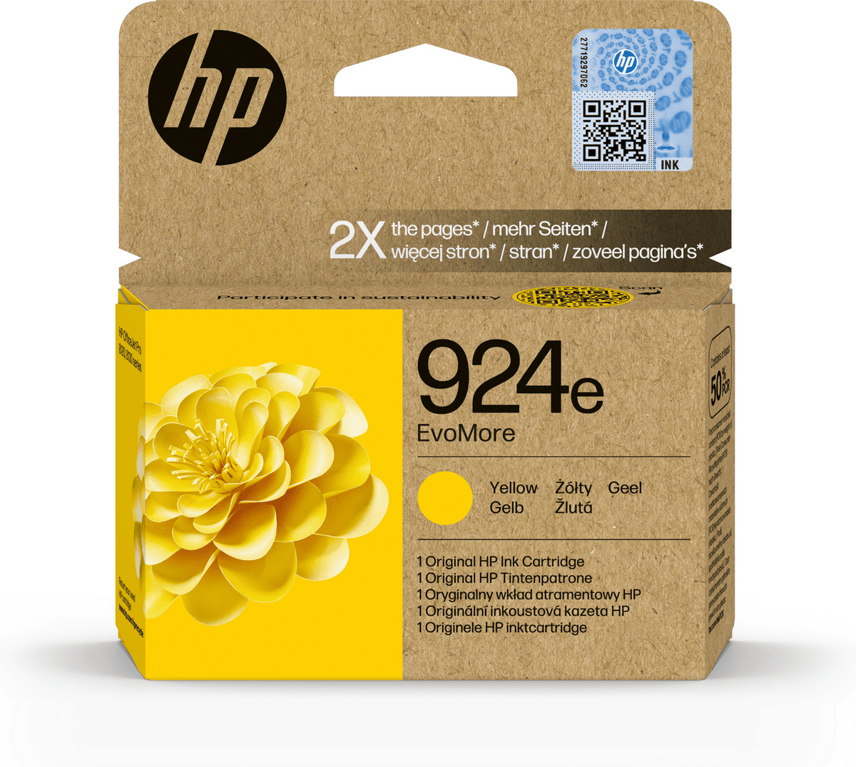 HP Encre 924E / 4K0U9NE Jaune XL