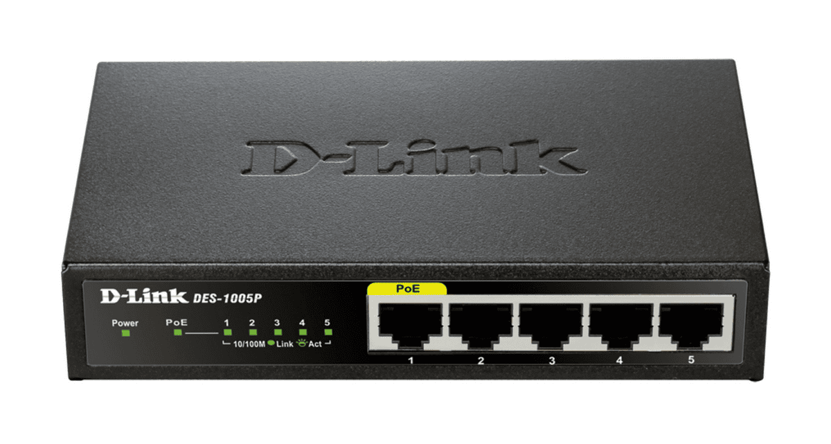 D-Link Switch ES1005P / DES-1005P Schwarz