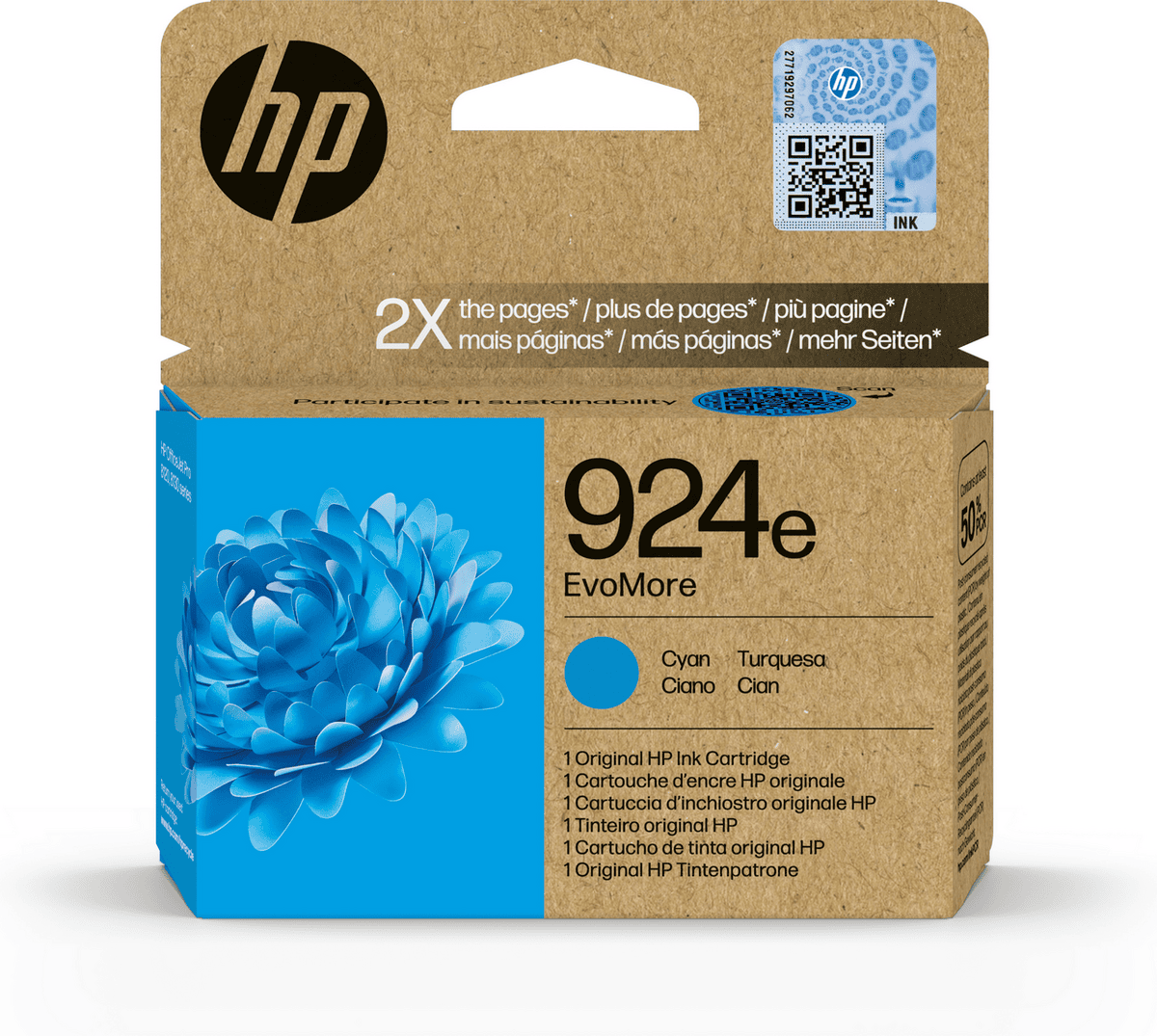 HP Tinte 924E / 4K0U7NE Cyan XL