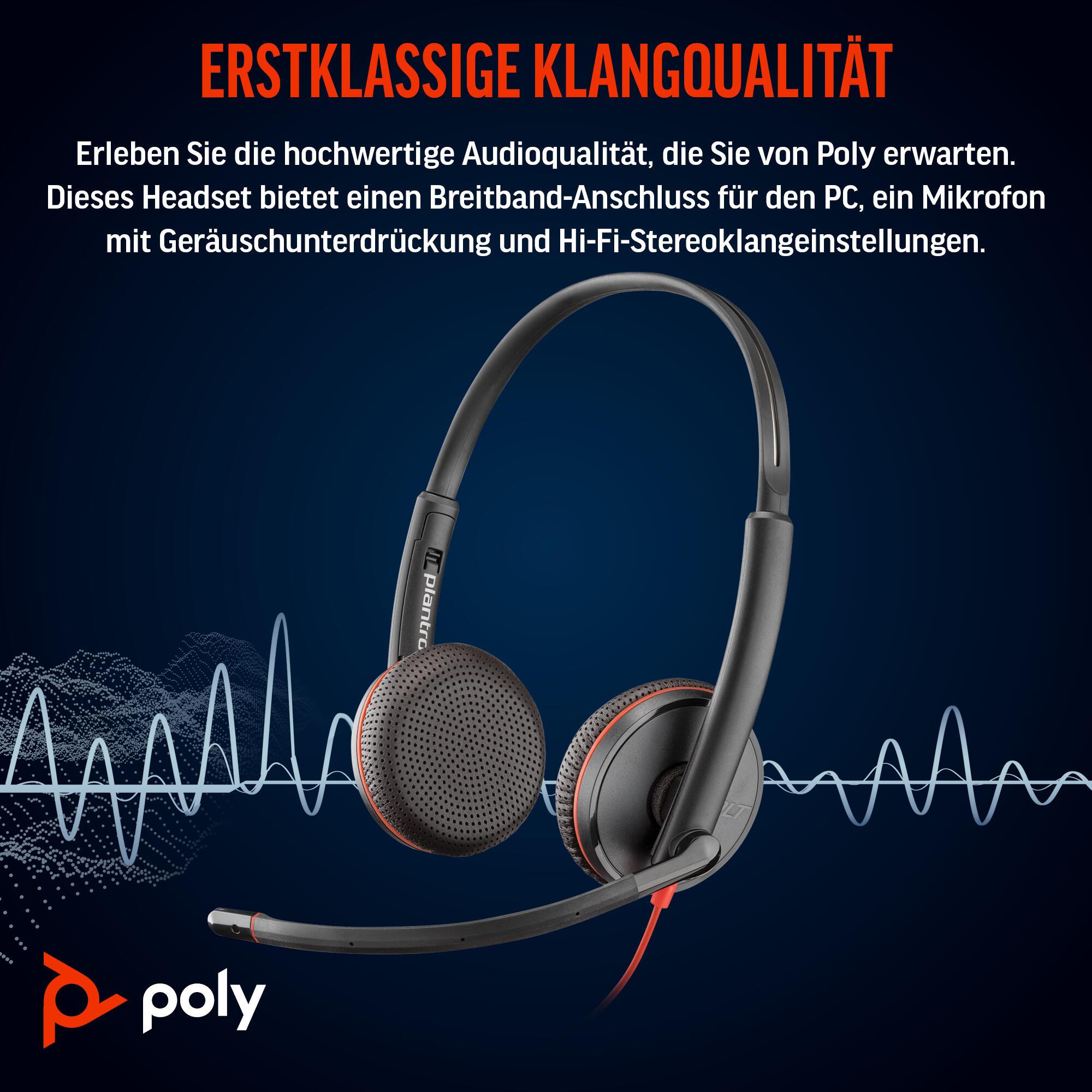 Plantronics/Poly Auriculares Blackwire 3225 / 8X229AA Negro