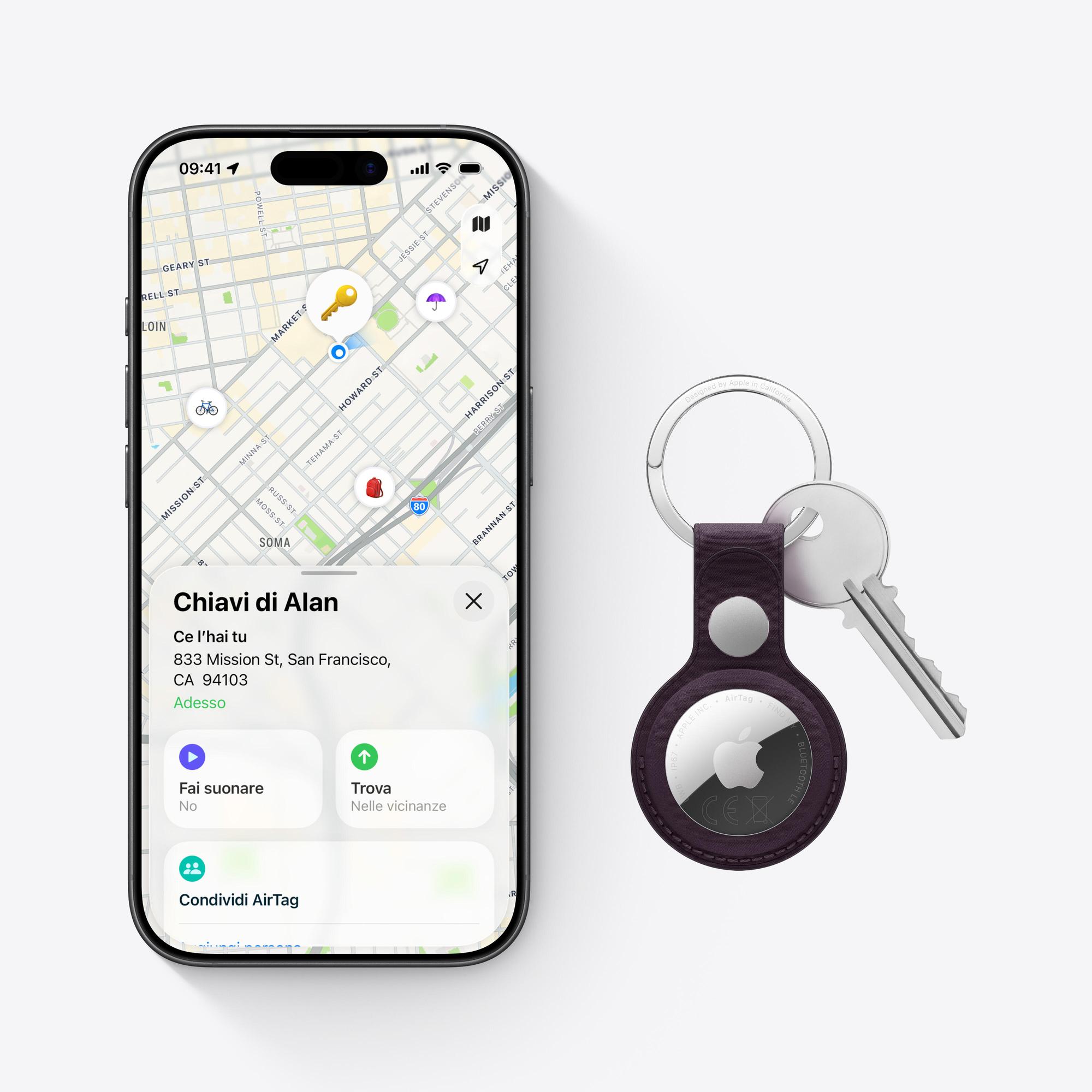 Apple Tracker / localisation device Airtag 2.Gen / MFEA4ZM/A Silver, white 4-Pack