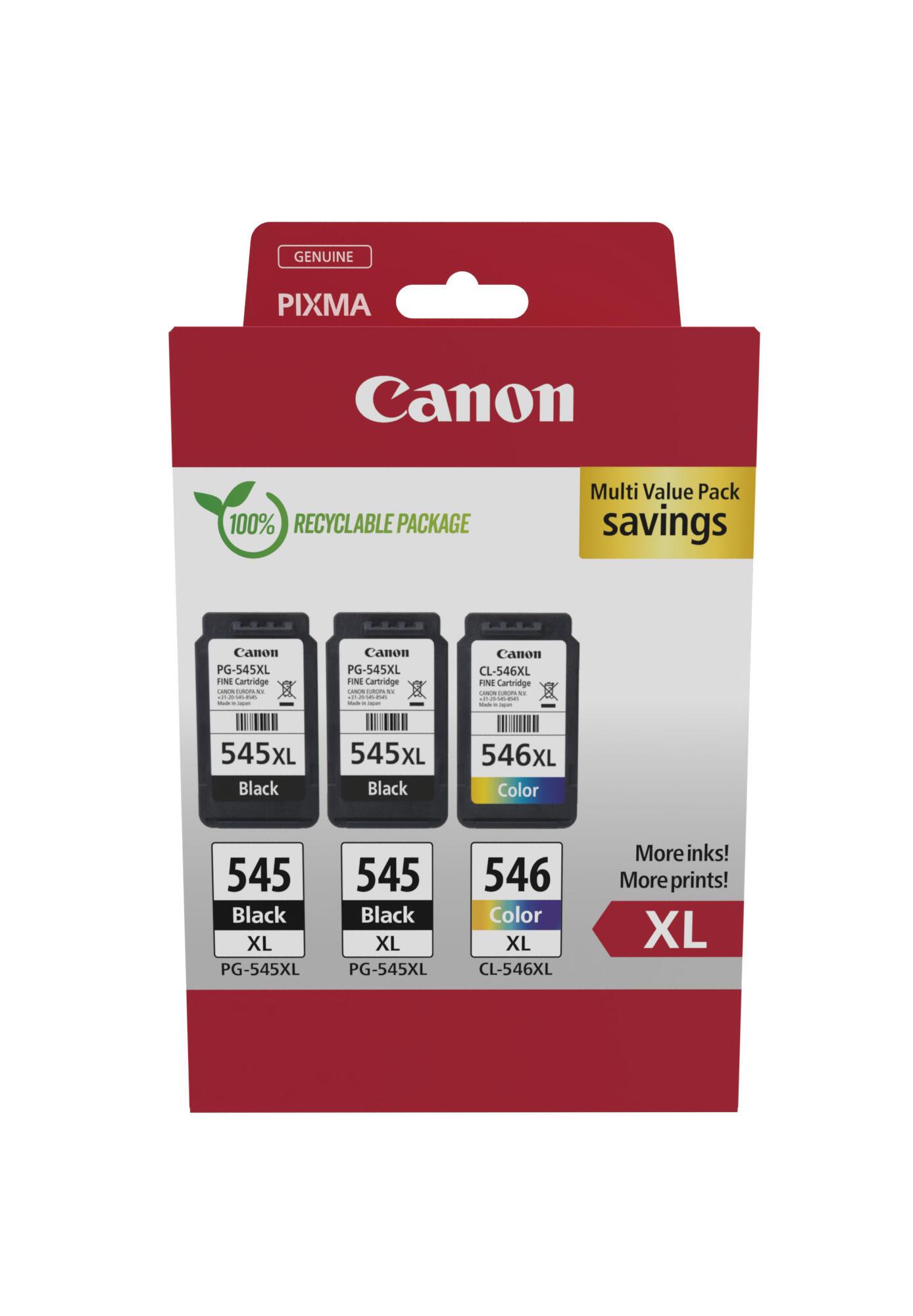 Canon Encre PG-545XL/CL-546XL / 8286B013 BK,C,M,Y XL Multipack