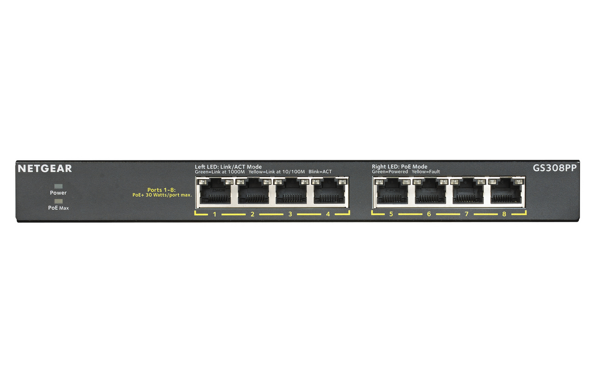 Netgear Switch GS308PP / GS308PP-100EUS Noir