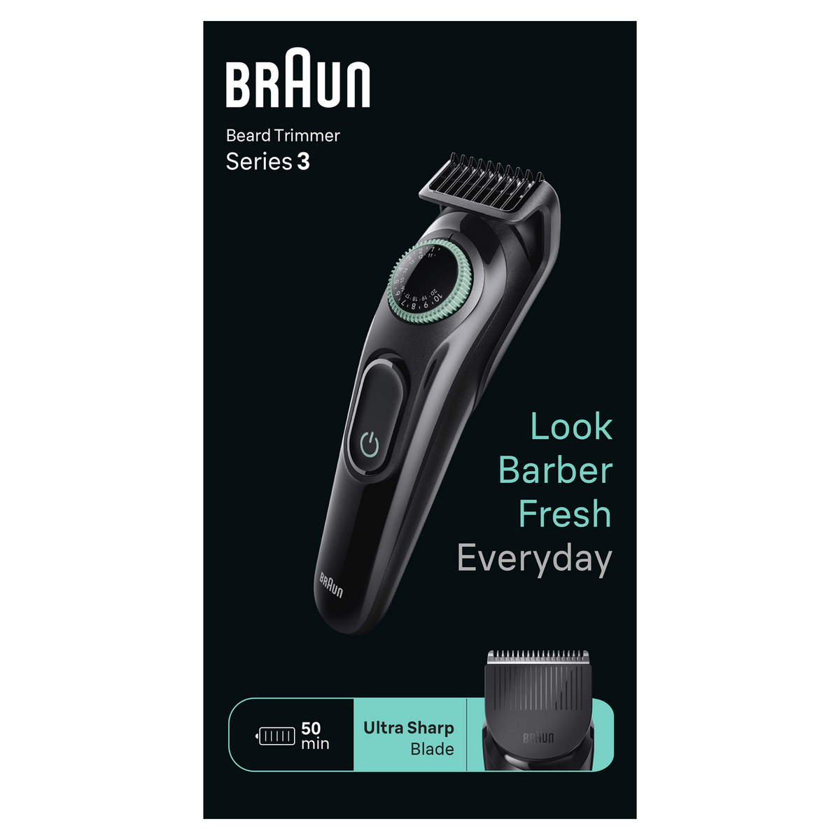 Braun Afeitadora Series 3 BeardTrimmer / 80708180 Negro