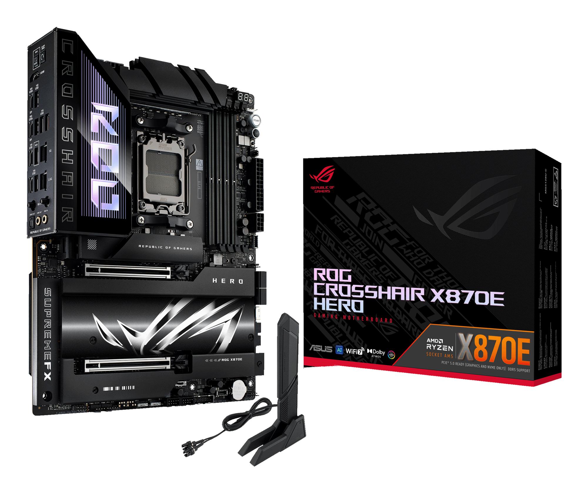 ASUS Carte mère ROG Crosshair X870E Hero / 90MB1IE0-M0EAY0 Noir