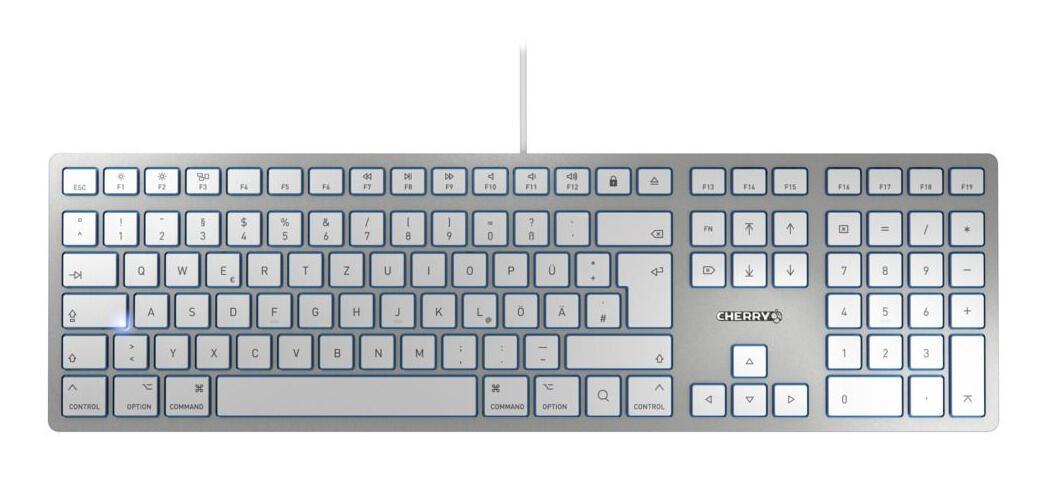 CHERRY Tastatur JK161SI / JK-1610DE-1 Silber